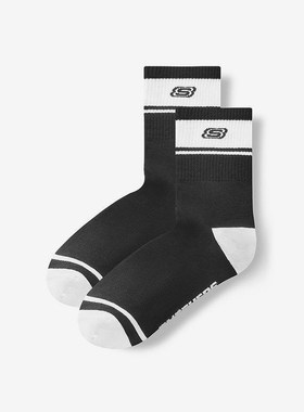 Skechers/斯凯奇正品四季款儿童日常中筒袜一双装L125M071-002K