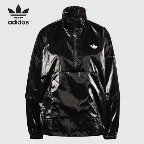 阿迪达斯三叶草女子半拉链外套