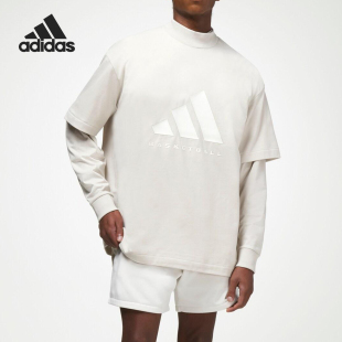 款 Adidas 阿迪达斯正品 夏季 IJ9999 男女简约宽松针织休闲短袖