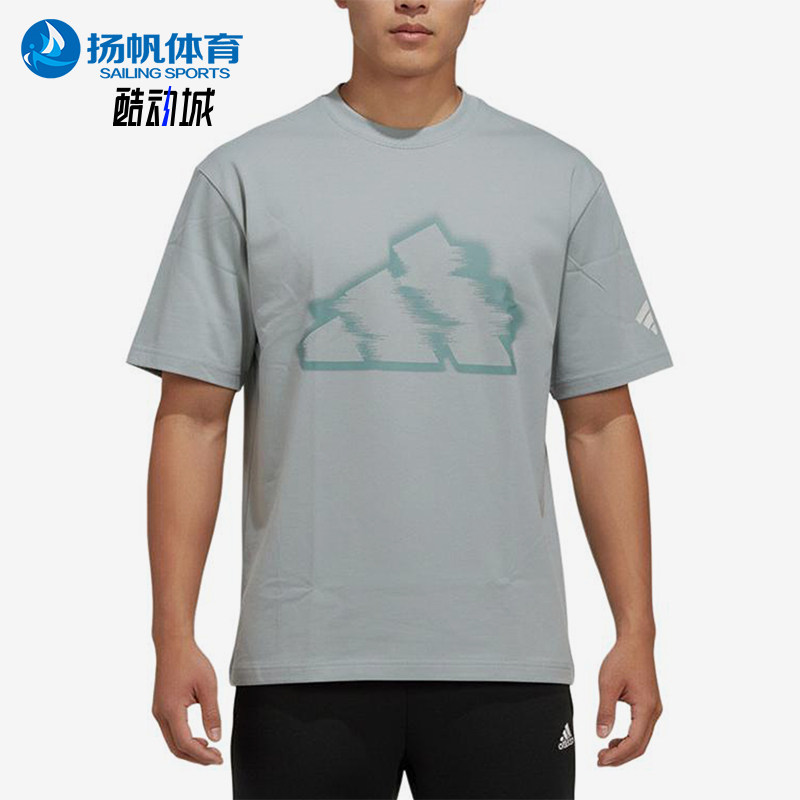 Adidas/阿迪达斯正品FUSTL时尚男树形图案经典印花短袖T恤KW9510