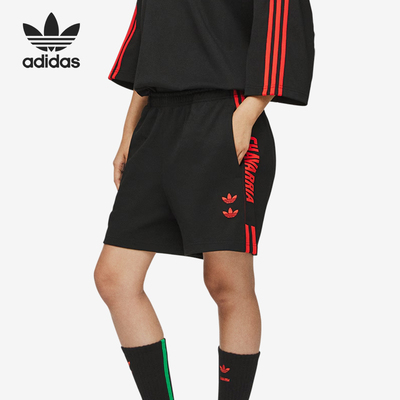 Adidas/阿迪达斯正品三叶草男女同款条纹休闲运动短裤KB7236