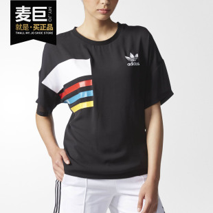 三叶草女子休闲运动T恤 Adidas 新款 2020夏季 AY9786 阿迪达斯正品