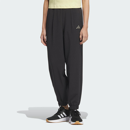 Adidas/阿迪达斯正品2025新款女士梭织经典休闲运动束脚裤JM8777