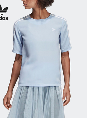 Adidas/阿迪达斯正品三叶草 3 STRIPES TEE 女子短袖上衣 DV0854