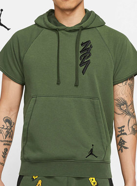 Nike/耐克官方正品 JORDAN 男子连帽短袖运动套头衫DA9843-335