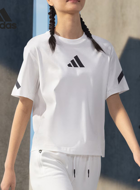 Adidas/阿迪达斯官方正品W Z N E TEE女士简约训练透气短袖JE7857