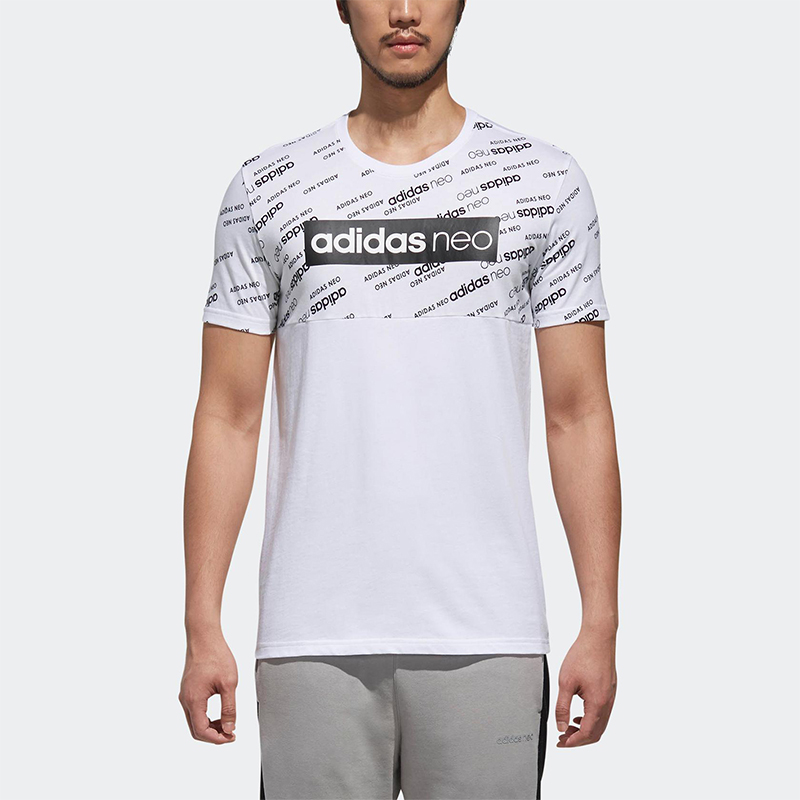 阿迪达斯男士运动透气短袖时尚