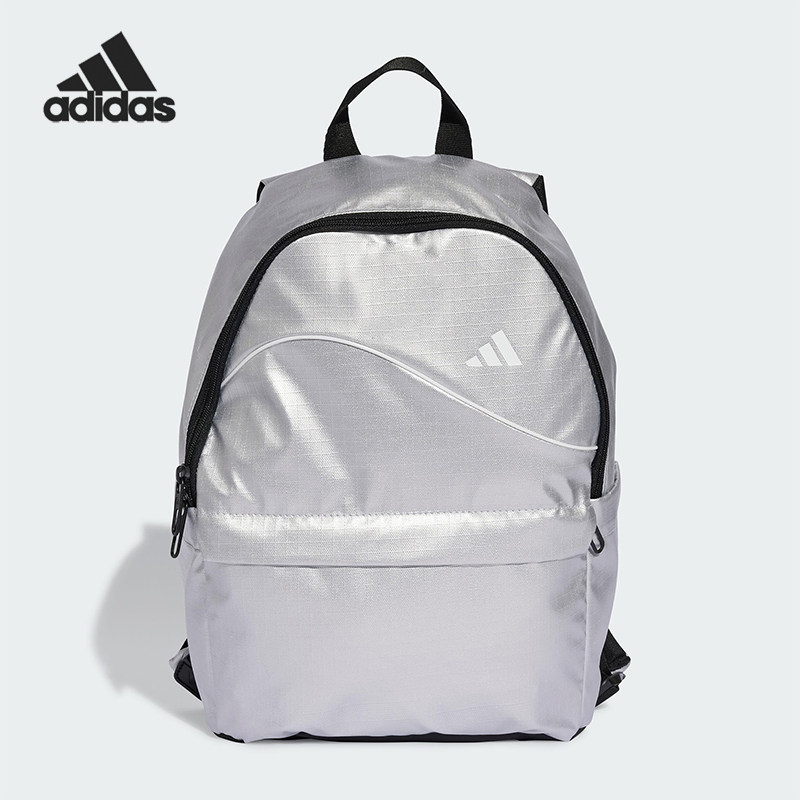 Adidas/阿迪达斯正品GLOW BACKPACK女士经典亮泽感双肩背包JN0926