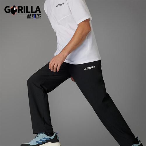 Adidas/阿迪达斯正品2025男士运动梭织经典直筒登山长裤JF3709