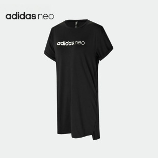 NEO女子休闲运动连衣裙 Adidas 新款 2020夏季 DX9689 阿迪达斯正品