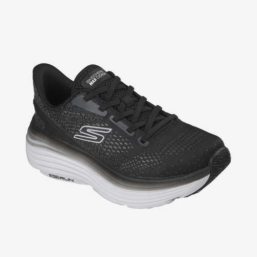 Skechers斯凯奇正品GO系列女厚底圆头系带低帮跑步鞋129479-BKW