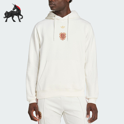 Adidas/阿迪达斯正品三叶草男士足球经典连帽卫衣套头衫JF0576