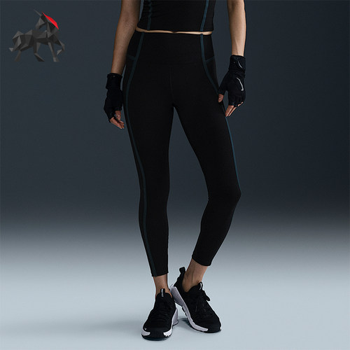 Nike/耐克正品2025秋季款女士训练运动高腰紧身长裤HJ1138-010