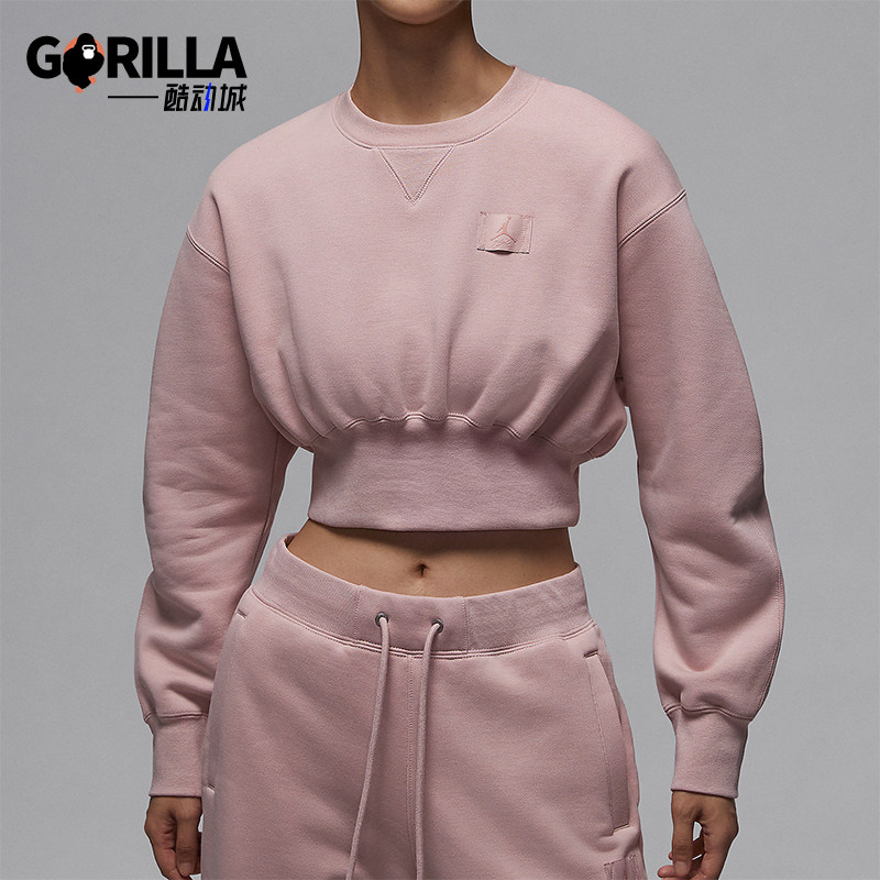 Nike/耐克正品JORDAN女士宽松时尚休闲短款卫衣FV7153-601