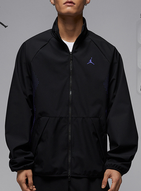Nike/耐克正品JORDAN男士梭织双向拉链经典立领外套HF9886-013