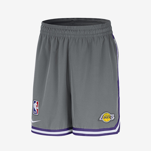 透气舒适运动训练短裤 Nike 耐克正品 洛杉矶湖人队男士 084 FQ3533
