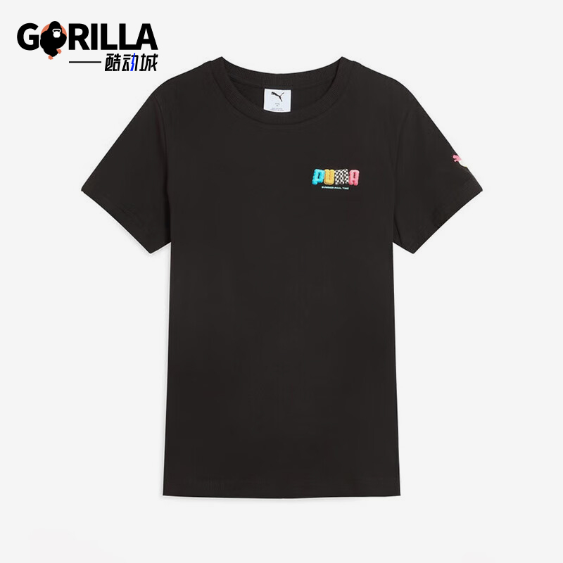 Puma/彪马正品2025夏季款女士卡通印花圆领经典休闲短袖632985-01