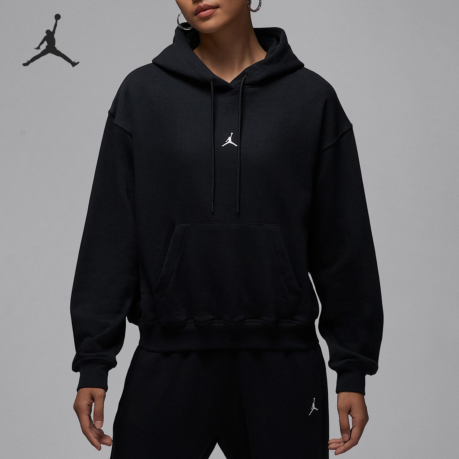 Nike/耐克官方正品JORDAN女士连帽针织刺绣套头卫衣IB2499-010,运动服/休闲服装,运动卫衣/套头衫,淘宝优惠券,粉丝福利购,淘宝优惠卷