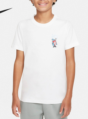 Nike/耐克正品2024年新款大童运动休闲圆领短袖T恤FN9616-100