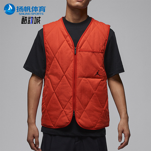 Nike JORDAN男士 日常高尔夫V领运动刺绣马甲HQ8680 622 耐克正品