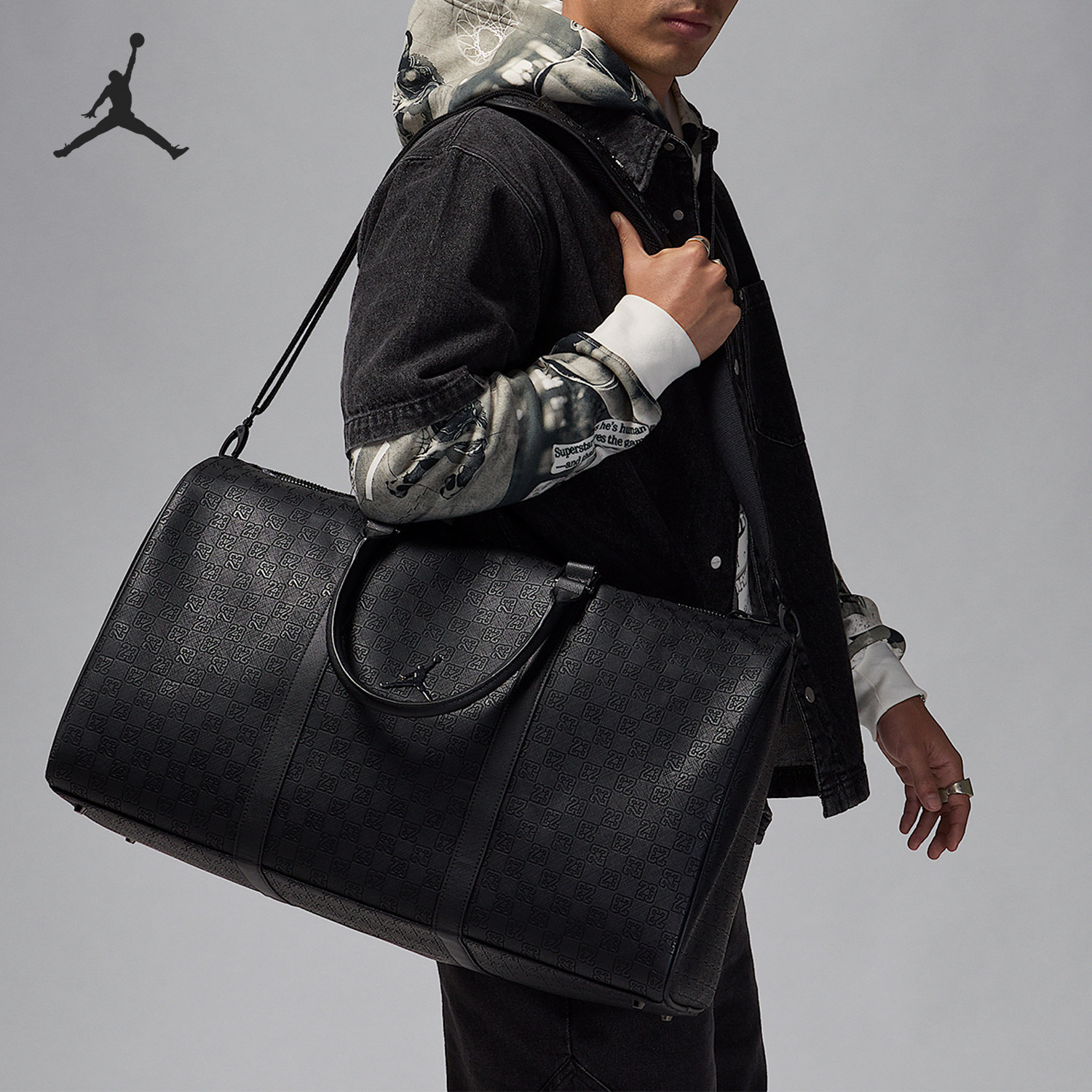 Nike/耐克正品JORDAN男士运动拉链单肩斜挎旅行包LM0987-023