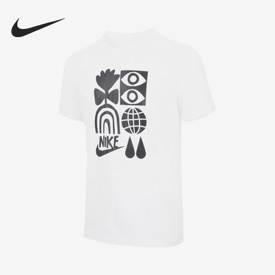 Nike/耐克官方正品年夏季男子印花透气休闲运动短袖T恤DR7814-100