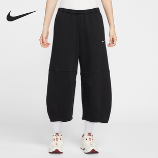 Nike Sportswear女士运动宽松加绒中腰九分裤 IM7475 010 耐克正品
