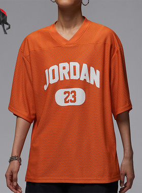 Nike/耐克正品JORDAN女士网眼布宽松舒适轻盈透气短袖HQ9223-805