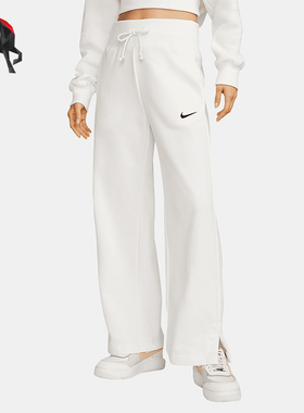 Nike/耐克正品Phoenix 女士系带高腰阔腿运动长裤FZ7208-133
