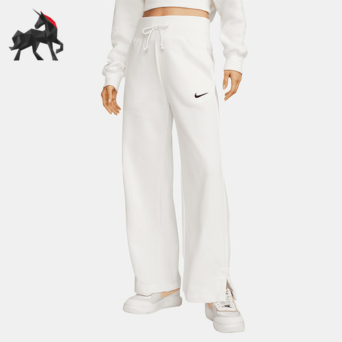 Nike/耐克正品Phoenix 女士系带高腰阔腿运动长裤FZ7208-133