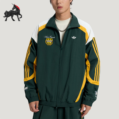 Adidas/阿迪达斯正品三叶草男士赛车风拼接夹克外套LD6511