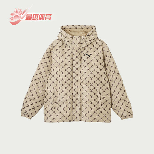Puma/彪马正品2025男女运动连帽满印保暖宽松休闲羽绒服685319-84