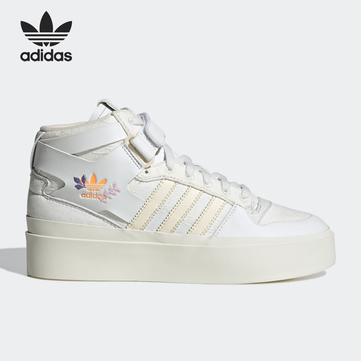 阿迪达斯休闲男女中帮运动板鞋