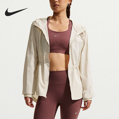 Nike/耐克正品春秋女士连帽简约梭织拉链夹克外套IF1167-104