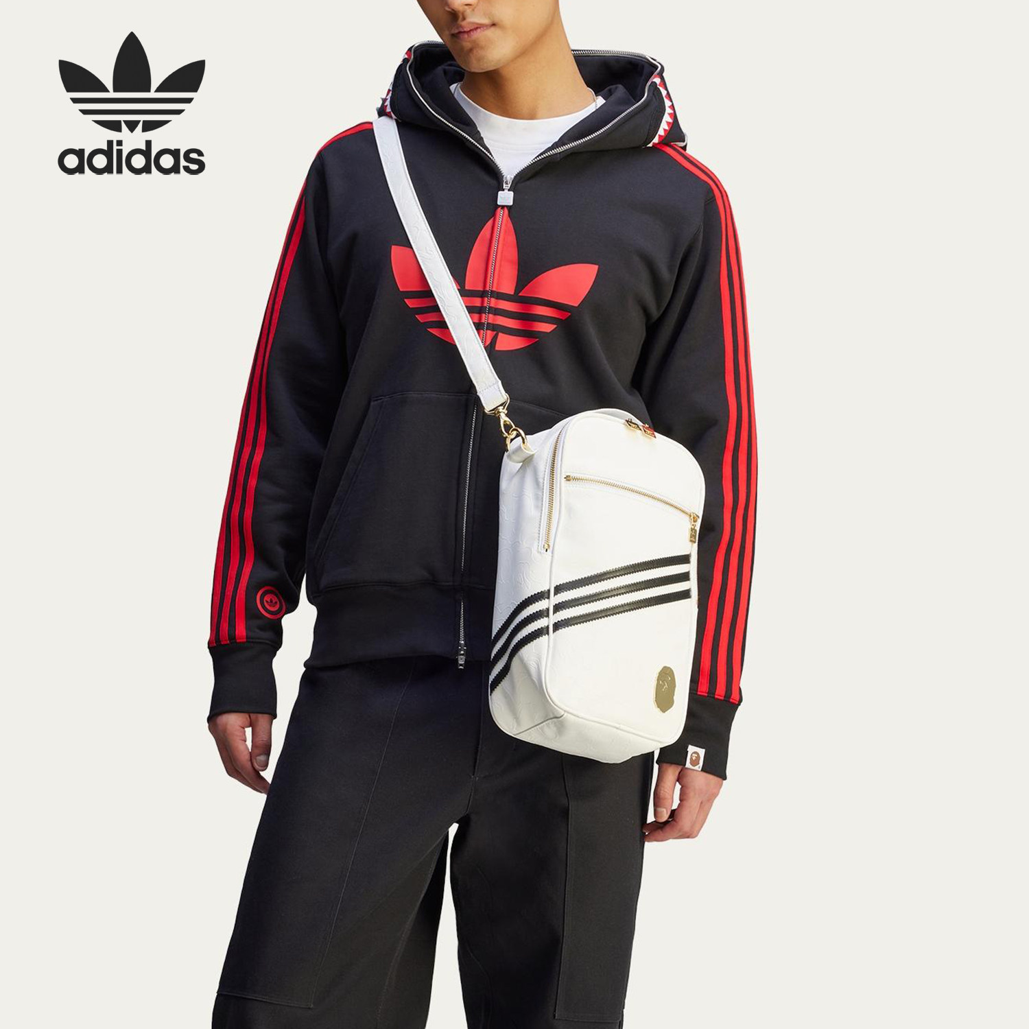 Adidas/阿迪达斯正品三叶草男女同款潮流单肩斜挎包JN7123