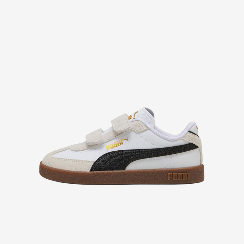 Puma/彪马正品ClubIIEra时尚白黑金儿童经典白黑色板鞋402307-02