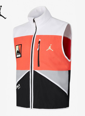 Nike/耐克官方正品JORDAN 男子运动休闲抓绒拼接马甲CW5985-100