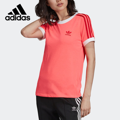 Adidas/阿迪达斯正品当季新款三叶草 3 STR TEE女休闲短袖ED7474