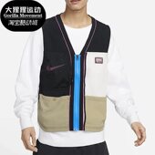 耐克正品 马甲FJ7683 春季 拉链男子运动休闲工装 010 新款 Nike