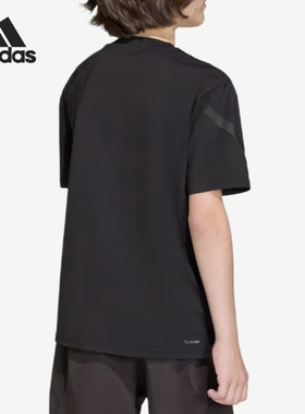 Adidas/阿迪达斯正品ZNE空新款儿童黑色弹力短袖T恤KD1157