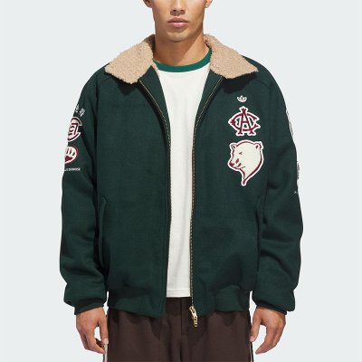 Adidas/阿迪达斯正品三叶草男女休闲翻领针织运动耐穿外套IK2954