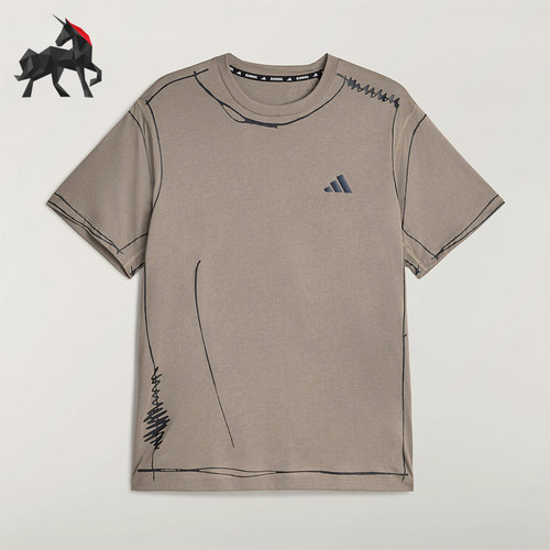 Adidas/阿迪达斯正品夏季男女轻质跑步运动简约柔软短袖T恤KQ7839