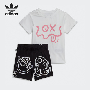 阿迪达斯正品 MR.A婴童运动套装 SHORT SET IC8888 TEE Adidas