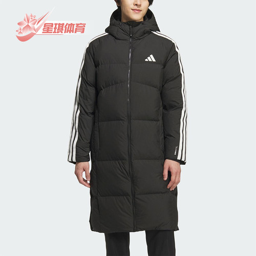 Adidas/阿迪达斯正品2025秋季款男士日常保暖连帽羽绒服KC2498