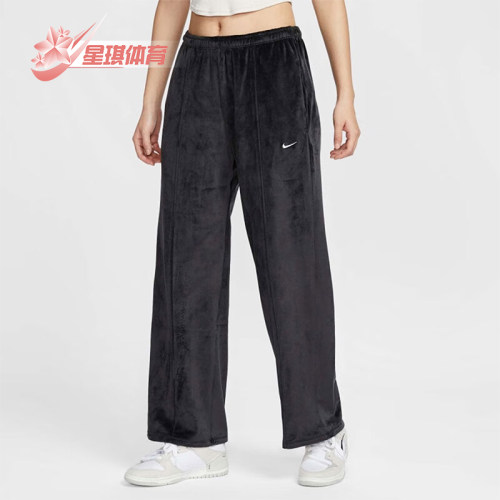 Nike/耐克正品2025春季新款女士运动中腰加绒长裤HJ0923-010