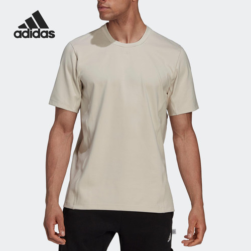 Adidas/阿迪达斯正品新款男士圆领透气舒适休闲短袖T恤HS9063