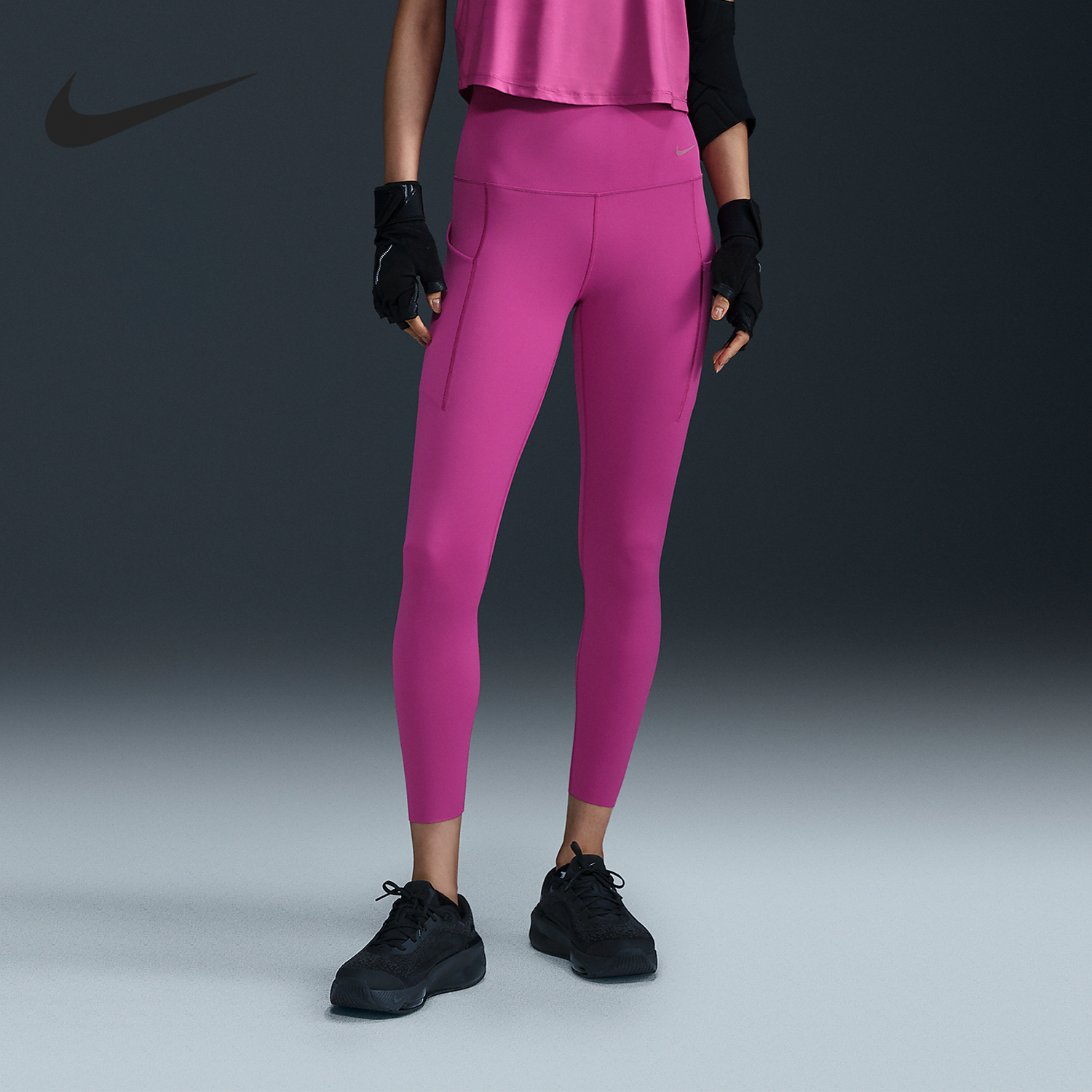 Nike/耐克正品2025秋季款女士运动紧身高腰长裤DQ5898-518