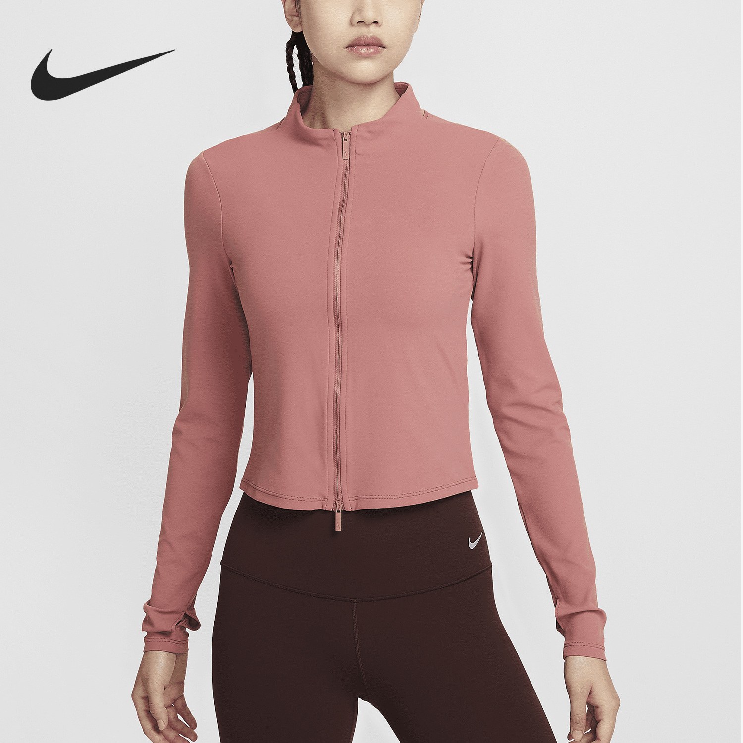 Nike/耐克官方正品秋季新款女士修身立领健身运动外套FV7424-634