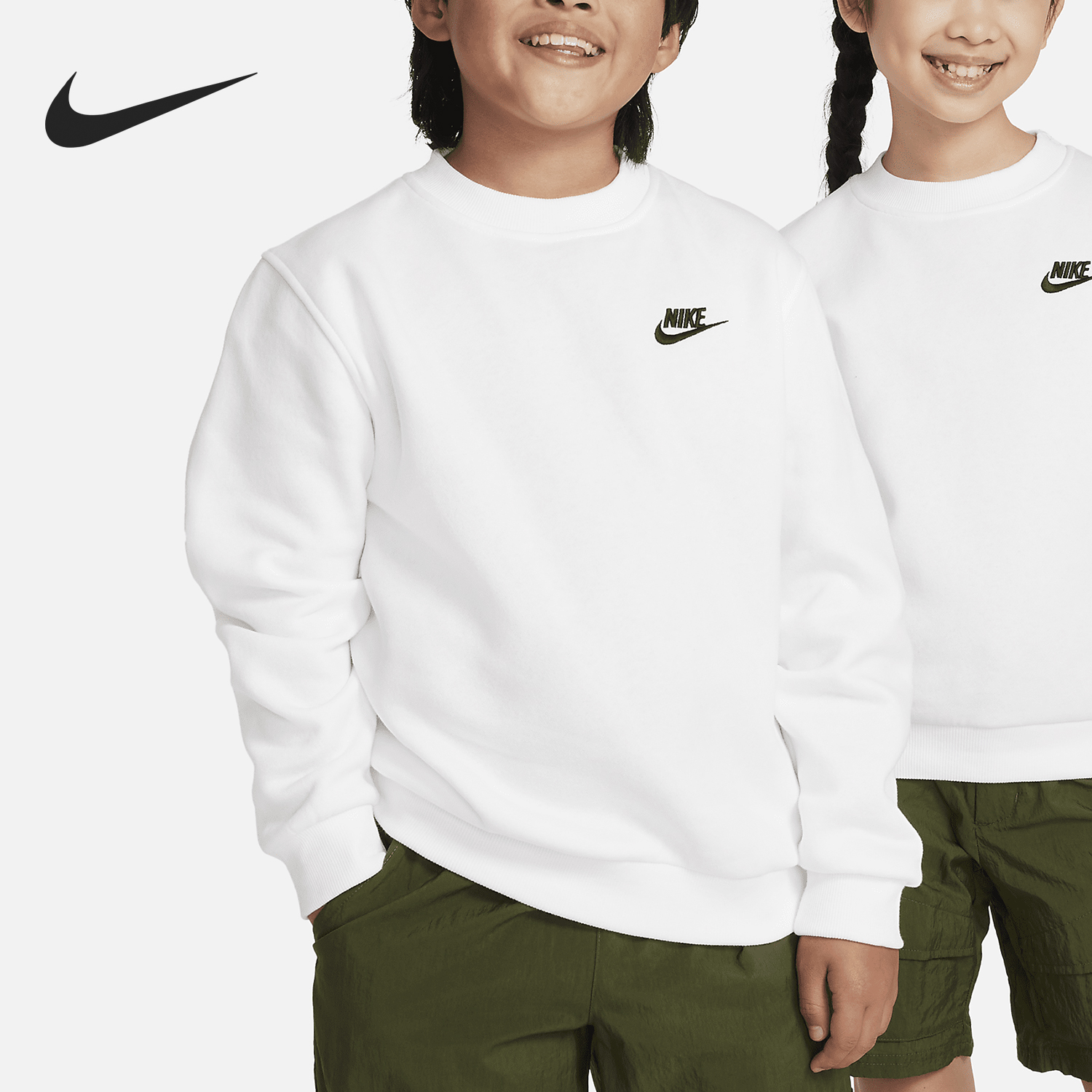 Nike/耐克正品2025新款大童运动休闲卫衣套头衫FD3006-100