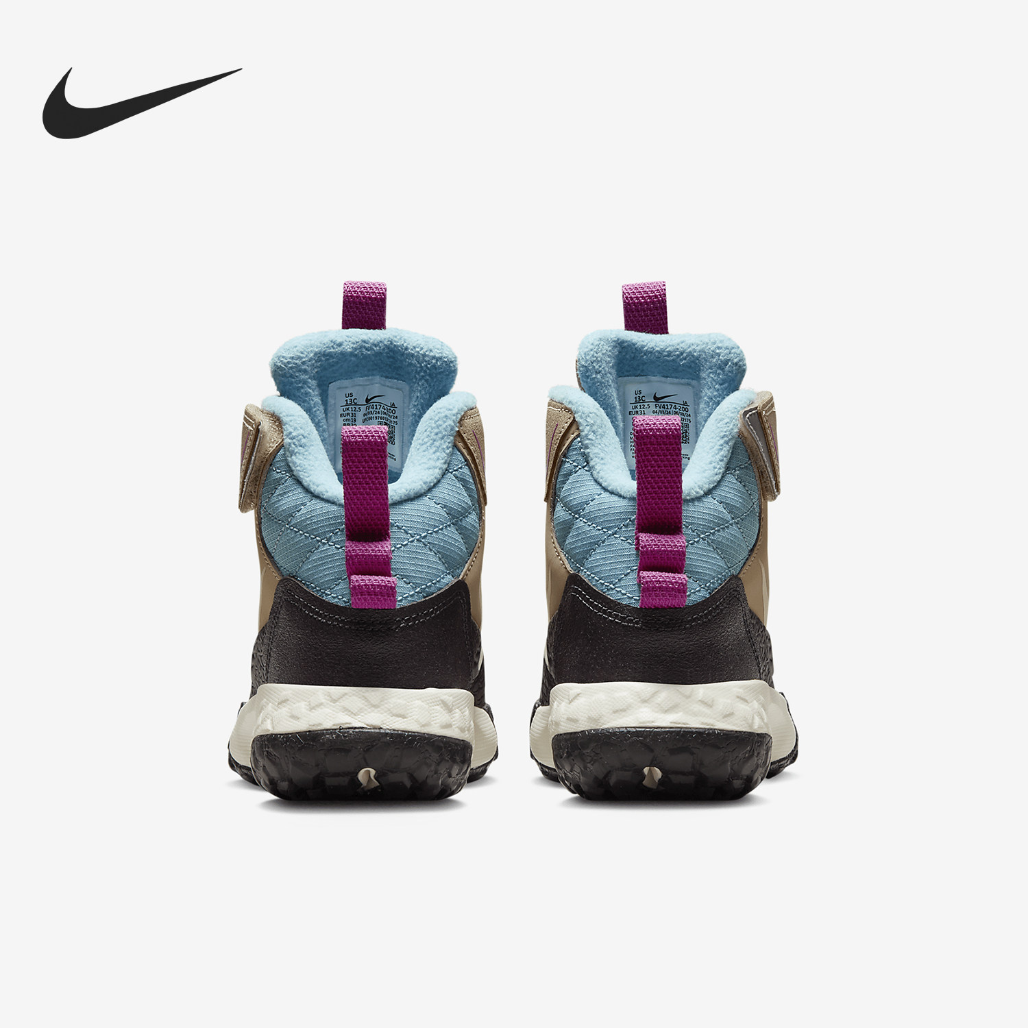 耐克儿童耐磨高帮户外运动靴